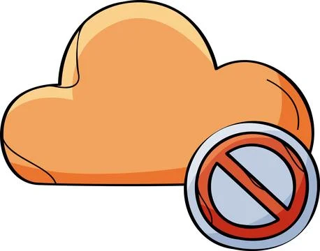 Cloud banned data prohibition Stock-Illustration