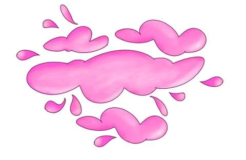 Cloud banners of various colors overlapped to create effects and transparencies Stock Illustration