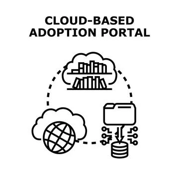 Cloud based adoption portal facilitating digital learning イラスト素材