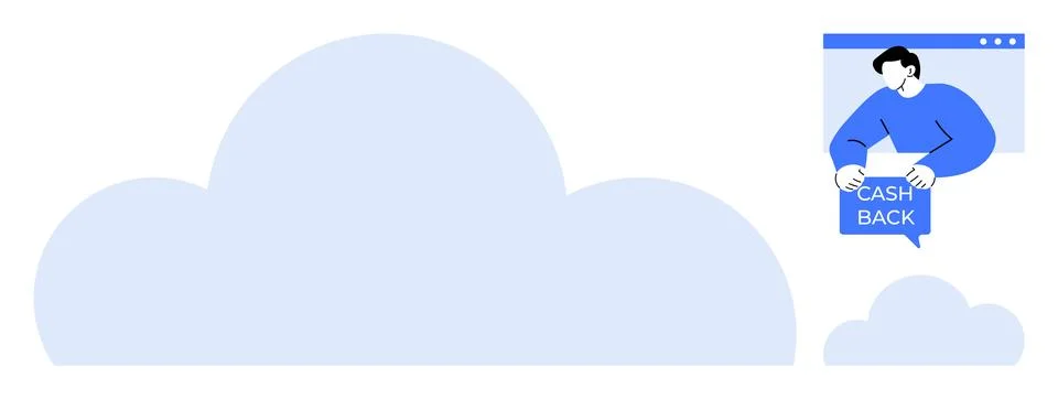Cloud-Based Cashback Reward System for Online Shopping and Digital Transactio Illustrazione stock