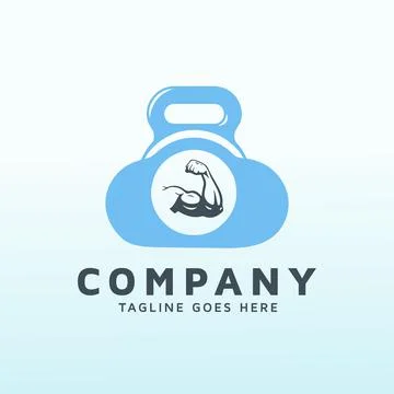 Cloud based cyber security fitness logo vector design template Stock Illustration