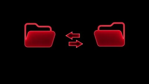 Cloud Based Data Exchange and File Management Tools concept on black background. Stock Footage 314001861