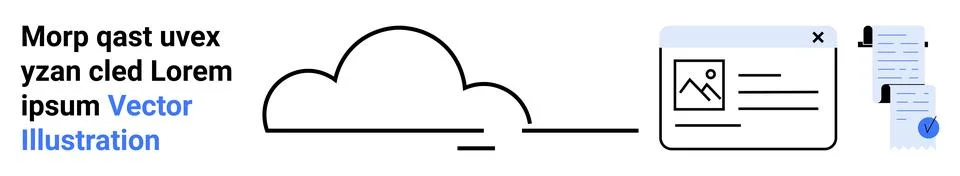 Cloud-Based Document and Image Sharing Interface with Collaborative Tools Illustrazione stock