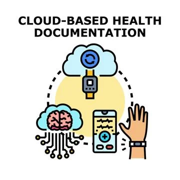 Cloud based health documentation and digital data management イラスト素材