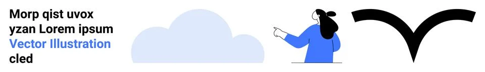 Cloud-Based Learning Resources Promotion with Engaging Illustrations and Icon Stockillustratie