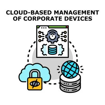 Cloud based management of corporate security access 스톡 일러스트