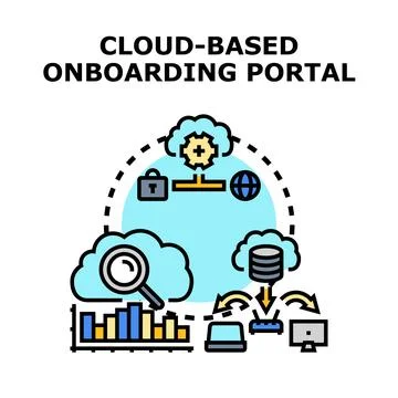 Cloud based onboarding portal concept for digital transformation Stock-Illustration