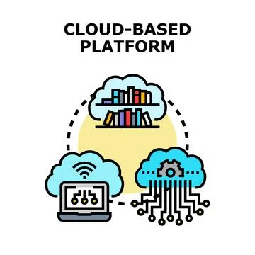 Cloud based platform for computing data storage information イラスト素材