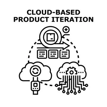 Cloud based product iteration and agile development cycle 库存插图