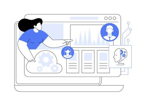 Cloud-Based Project Management Platforms abstract concept vector illustration. Stock Illustration