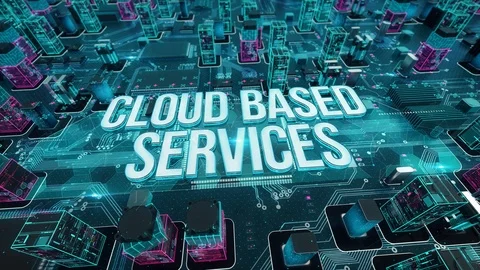 Cloud based services with digital technology concept Stock Footage 103062486