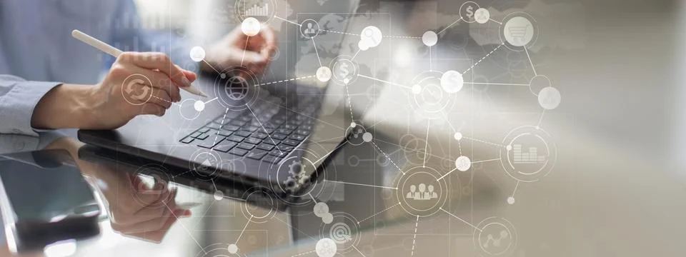 Cloud-Based Solutions for Business Networks: Enhancing Connectivity, Data Sec Stock Photos
