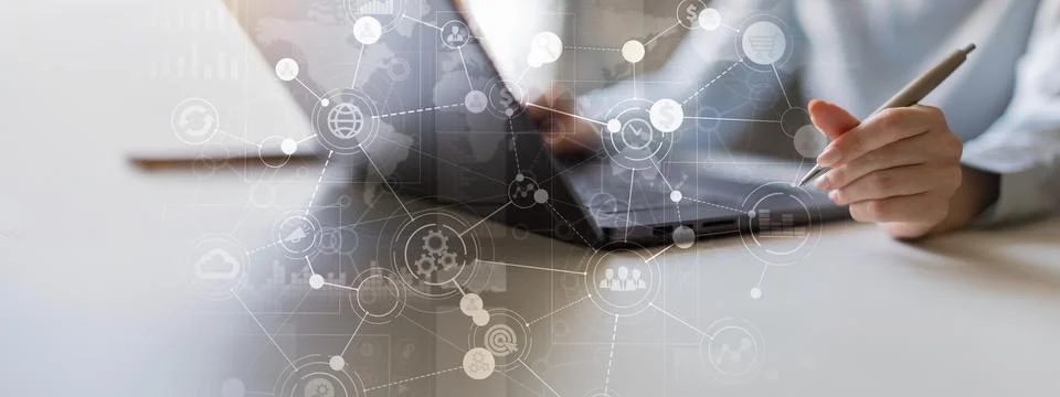 Cloud-Based Solutions for Business Networks: Enhancing Connectivity, Data Sec Stock Photos