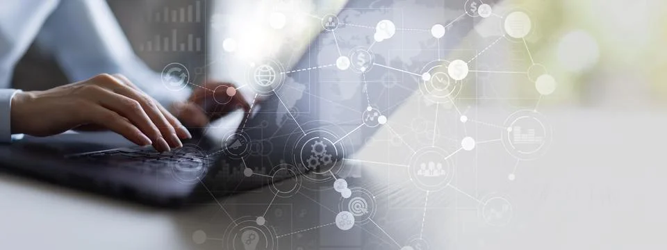 Cloud-Based Solutions for Business Networks: Enhancing Connectivity, Data Sec Stock Photos