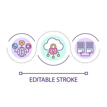 Cloud based storage loop concept icon イラスト素材