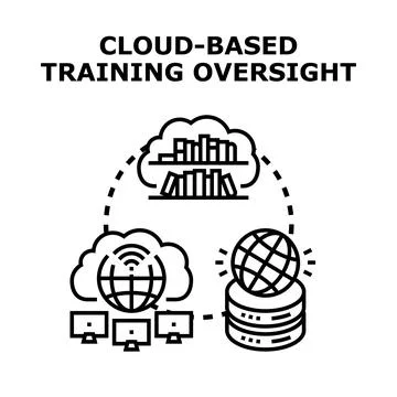 Cloud based training oversight professional managing system 库存插图
