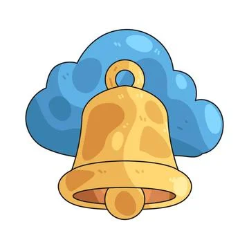 Cloud bell illustration イラスト素材