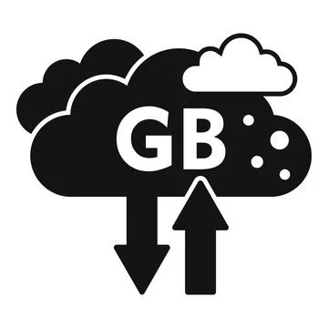 Cloud big data icon simple vector. Cloud size byte Stock-Illustration