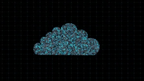 Cloud with binary code, binary code, computational operation, background for IT Stock Footage 104950702