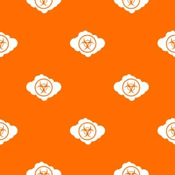 Cloud with biohazard symbol pattern seamless Stock Illustration