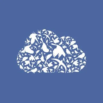 Cloud a bird Stock Photos