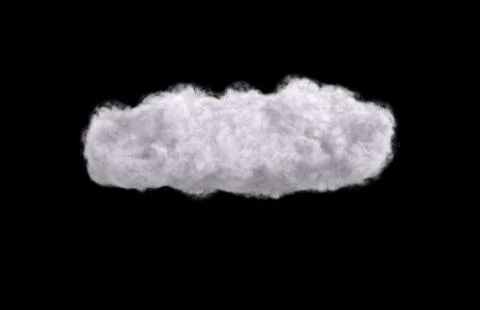 Cloud on a black background 3d render Illustrazione stock