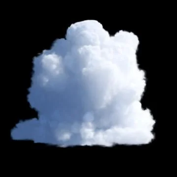 Cloud on a black background, isolated Stock Illustration