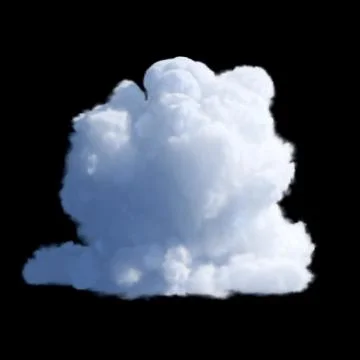Cloud on a black background, isolated イラスト素材