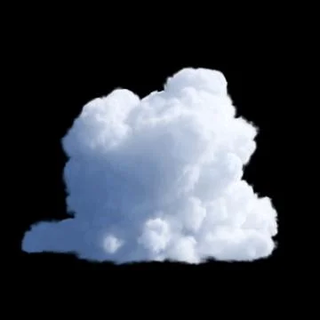 Cloud on a black background, isolated イラスト素材