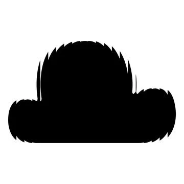 Cloud black shape with ribbed glass effect vector icon, ripple blur weather 库存插图