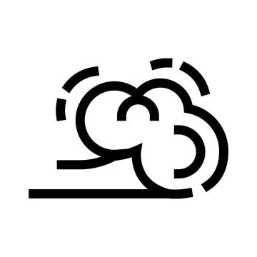 Cloud blowing wind weather forecast icon design Stock Illustration