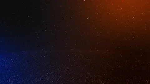 Cloud of blue and orange flying particles. Abstract Iridescent Shock waves. Stock Footage 219541233