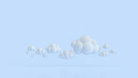The Cloud on Blue Background for eco or technology concept 3d Rendering. 写真素材