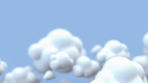 The Cloud on Blue Background for eco or technology concept 3d Rendering. Stockfoto's