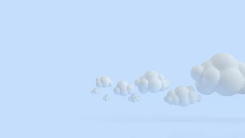 The Cloud on Blue Background for eco or technology concept 3d Rendering. 스톡 사진