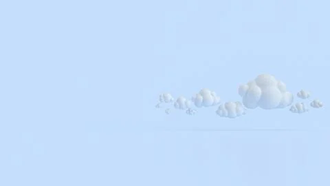 The Cloud on Blue Background for eco or technology concept 3d Rendering. Stock Photos