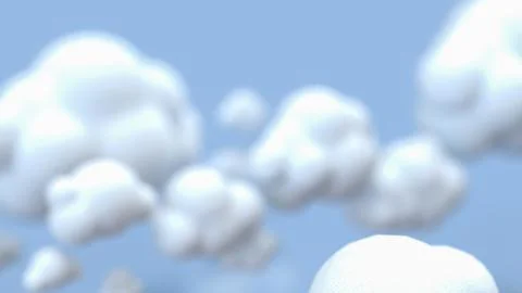 The Cloud on Blue Background for eco or technology concept 3d Rendering. Stock Photos