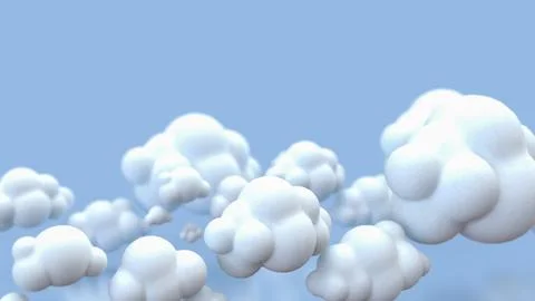 The Cloud on Blue Background for eco or technology concept 3d Rendering. Foto stock