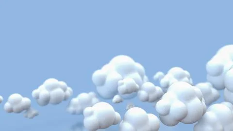 The Cloud on Blue Background for eco or technology concept 3d Rendering. Foto stock