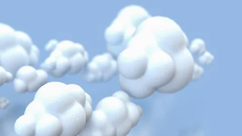 The Cloud on Blue Background for eco or technology concept 3d Rendering. 写真素材