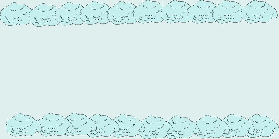 Cloud on blue isolated background. Stylish design with flat poster, leaflets, Stock Illustration
