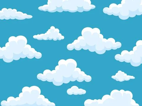 Cloud on a blue sky back ground. vector illustration Stock Illustration