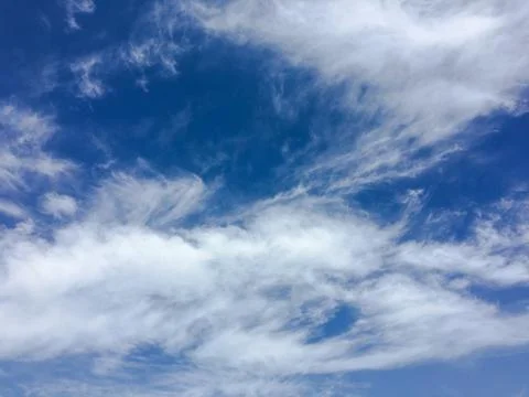 Cloud on blue sky background. clouds sky Fotos Stock