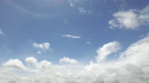 Cloud in blue sky Stock Footage 68349472