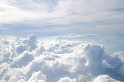 The cloud with the blue sky Stock Photos