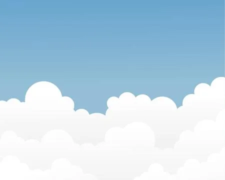 Cloud on blue sky vector background illustration Stock Illustration