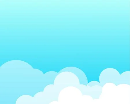 Cloud with blue sky vector background illustraition Stock Illustration