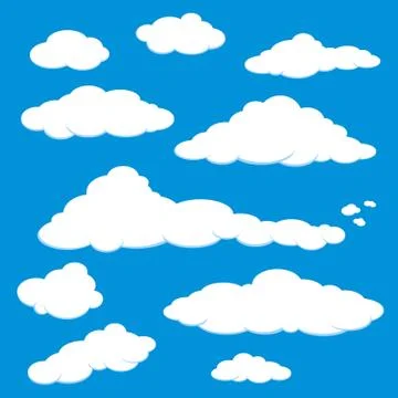Cloud Blue Sky Vector Stock Illustration