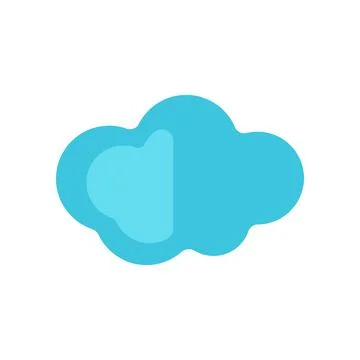 Cloud blue vector illustration colored Stock Illustration