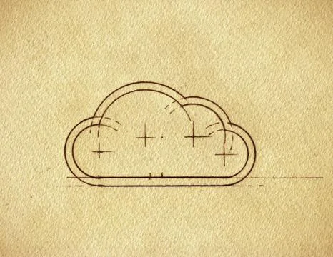 Cloud blueprint Foto stock